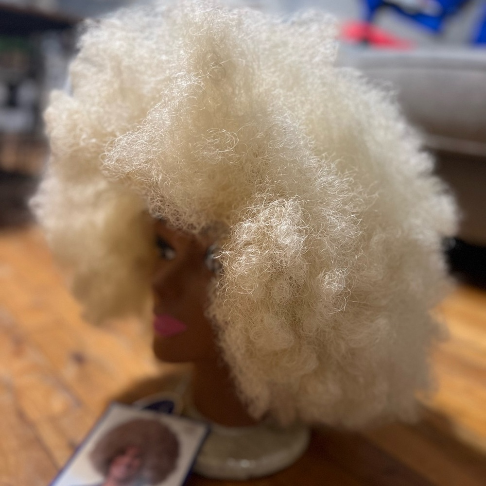 Blonde Afro Costume Wig